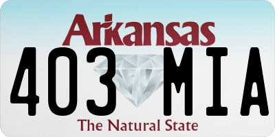 AR license plate 403MIA