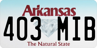 AR license plate 403MIB