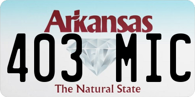 AR license plate 403MIC