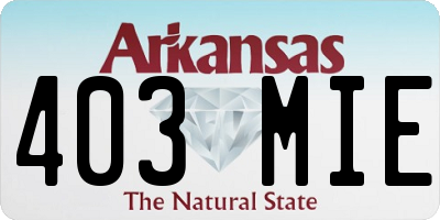 AR license plate 403MIE