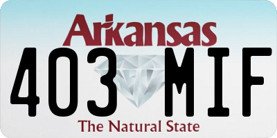 AR license plate 403MIF