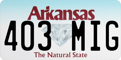 AR license plate 403MIG