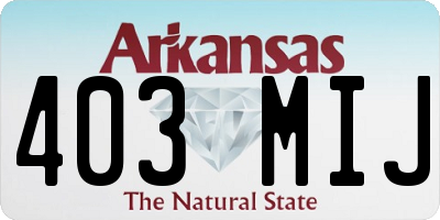 AR license plate 403MIJ