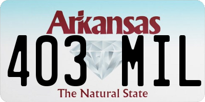 AR license plate 403MIL