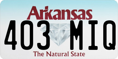 AR license plate 403MIQ