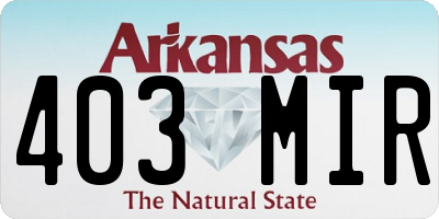 AR license plate 403MIR