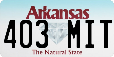 AR license plate 403MIT
