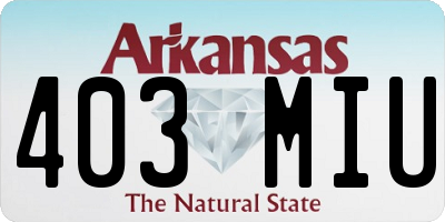 AR license plate 403MIU