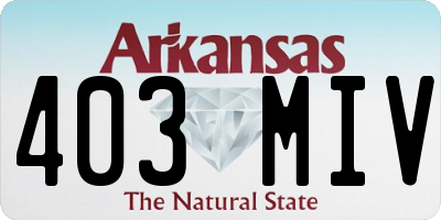 AR license plate 403MIV