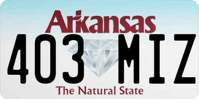AR license plate 403MIZ
