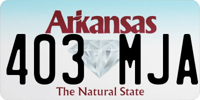 AR license plate 403MJA
