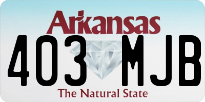 AR license plate 403MJB