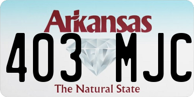 AR license plate 403MJC