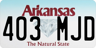 AR license plate 403MJD