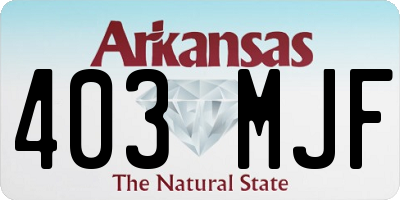 AR license plate 403MJF