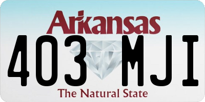 AR license plate 403MJI