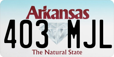 AR license plate 403MJL