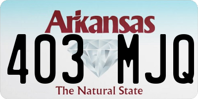 AR license plate 403MJQ