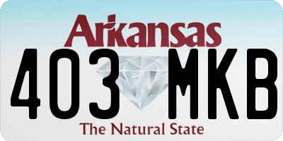 AR license plate 403MKB