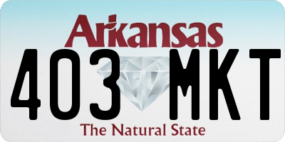 AR license plate 403MKT