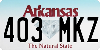 AR license plate 403MKZ