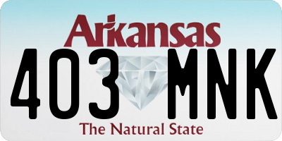 AR license plate 403MNK