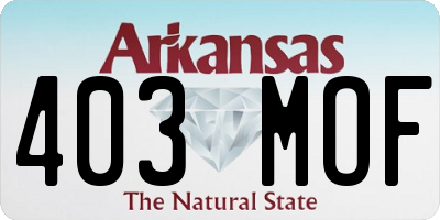 AR license plate 403MOF