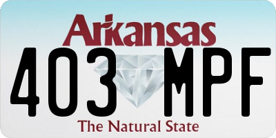 AR license plate 403MPF