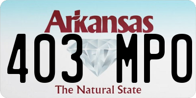 AR license plate 403MPO