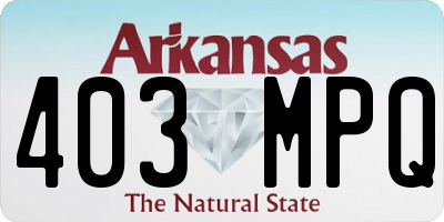 AR license plate 403MPQ