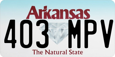 AR license plate 403MPV