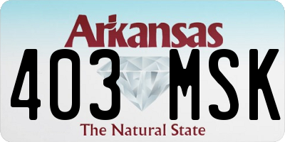 AR license plate 403MSK