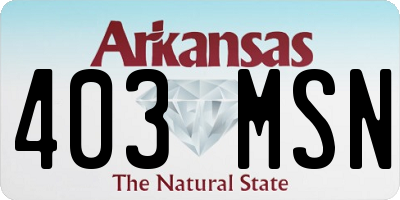 AR license plate 403MSN