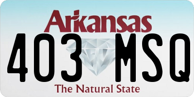 AR license plate 403MSQ