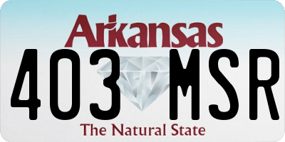AR license plate 403MSR