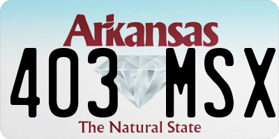 AR license plate 403MSX