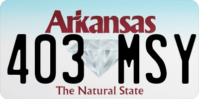 AR license plate 403MSY