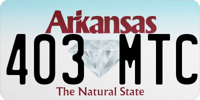 AR license plate 403MTC