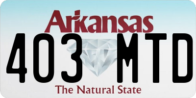 AR license plate 403MTD