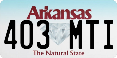 AR license plate 403MTI