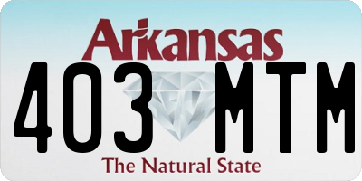 AR license plate 403MTM