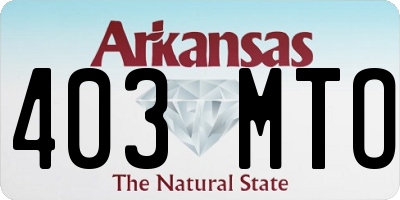 AR license plate 403MTO