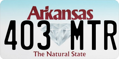 AR license plate 403MTR