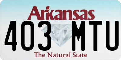 AR license plate 403MTU