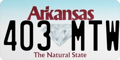 AR license plate 403MTW