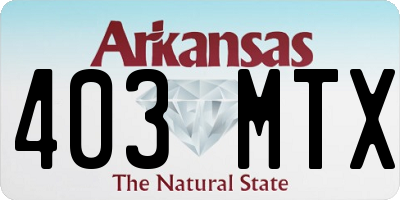 AR license plate 403MTX