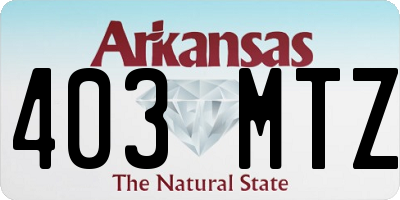 AR license plate 403MTZ