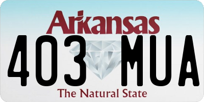 AR license plate 403MUA