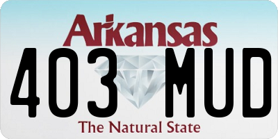 AR license plate 403MUD