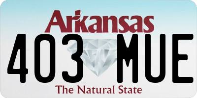 AR license plate 403MUE
